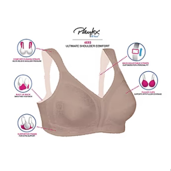 Playtex 18 Hour® Ultimate Shoulder Comfort Wireless Full Coverage Bra 4693 - Picture 2 of 16